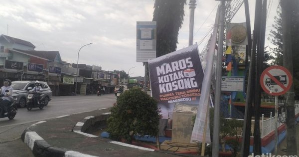 Ramai Baliho Ajakan Coblos Kotak Kosong di Pilkada Maros