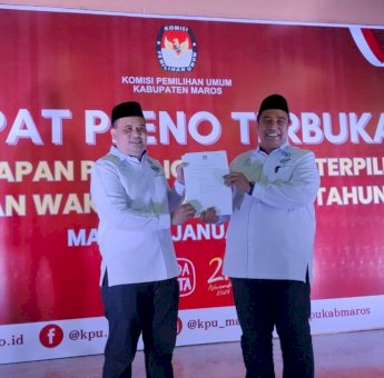Chaidir Syam &ndash; Muetazim Mansyur Resmi Ditetapkan Sebagai Bupati dan Wakil Bupati Terpilih Oleh KPU Maros