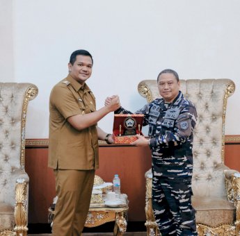 Bupati Bantaeng Uji Nurdin Terima Kunjungan Komandan Lantamal VI Brigjen TNI (Mar) Wahyudi