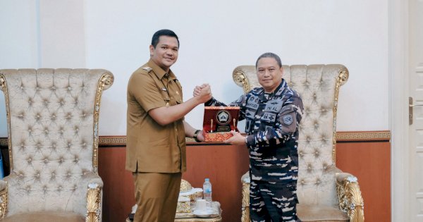 Bupati Bantaeng Uji Nurdin Terima Kunjungan Komandan Lantamal VI Brigjen TNI (Mar) Wahyudi