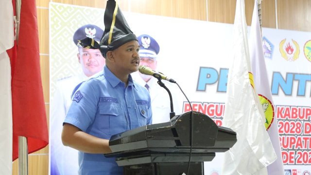 Pelantikan Koni dan Perwosi Bantaeng, Bupati Uji Nurdin Minta Prestasi Olahraga Bangkit Kembali