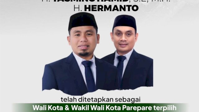 Pj Wali Kota Parepare Ucapkan Selamat Atas Penetapan Wali Kota dan Wawali Terpilih