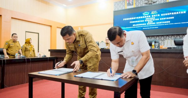 Bupati Uji Nurdin dan Kejari Bantaeng Teken Mou Kerja Sama Penanganan Masalah Hukum